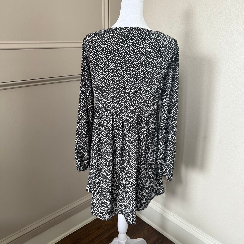 Altar'd State Black/White Layla Peasant Mini Dress Size Small D83258-02A - Picture 3 of 5